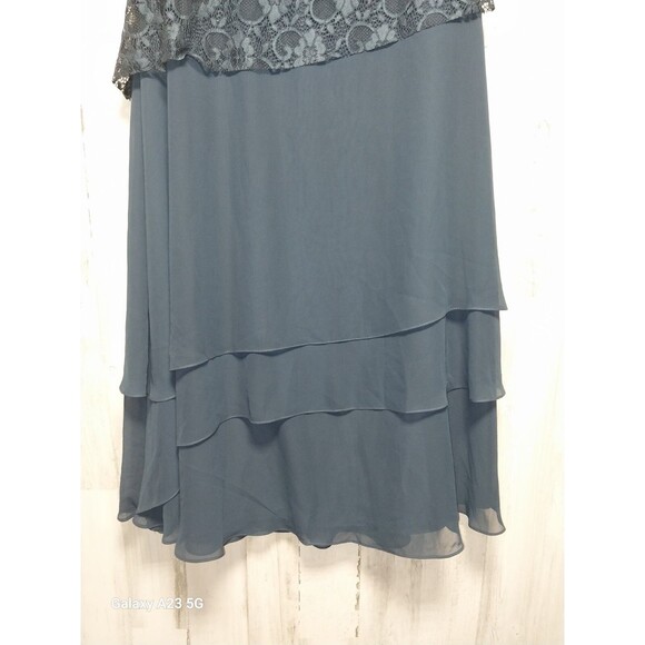 Azazie Bridesmaids Dress Size A 14 Dark Navy Madeline - Picture 2 of 12